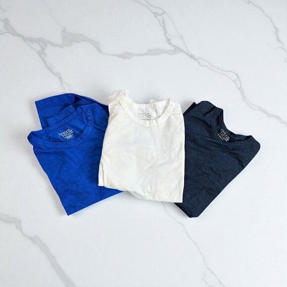 Time And Tru Tops - Time and Tru Women's Long Sleeve T shirt Lot of 3 Navy White Blue  Size Small